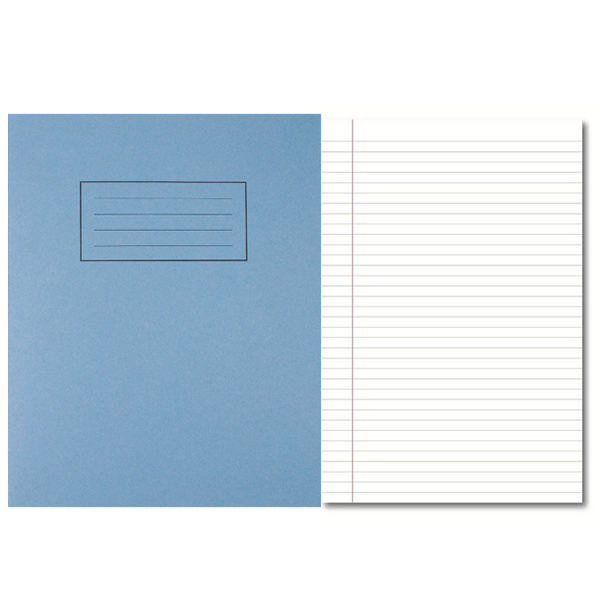 Silvine Feint Ruled With Margin Blue 229x178mm Exercise Book 80